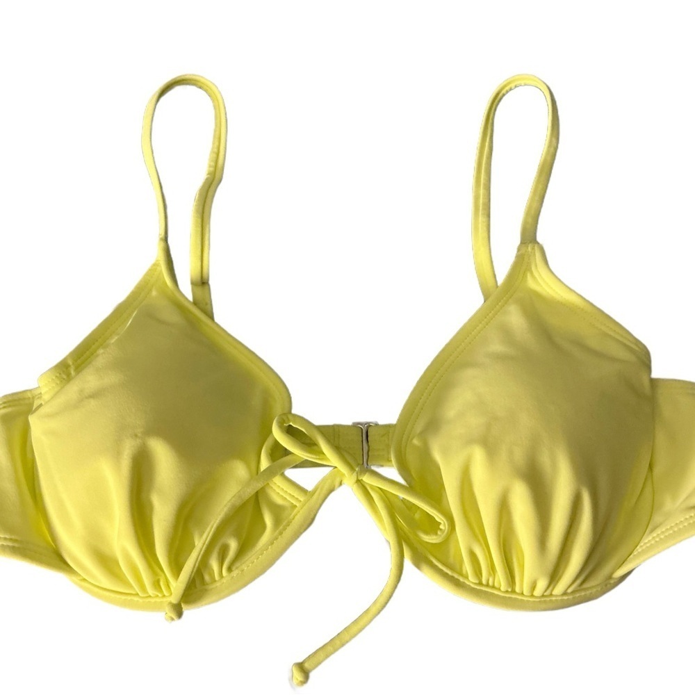 Wild Fable Yellow Under Wire Bikini Top NWT Size L - Picture 2 of 3